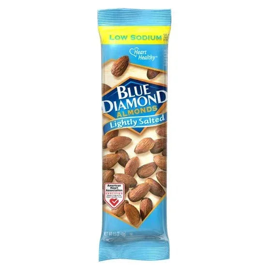Blue Diamond Almonds, Lightly Salted, 1.5 oz, 12-count - USA MEGA SHOP