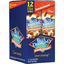 Smokehouse almonds multipack box with 12 1.5 oz tubes