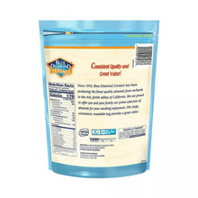 Resealable 40 oz almond bag, nutrition facts and ingredient panel
