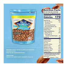 Lightly salted whole almonds and nutrition facts on resealable 40 oz bag