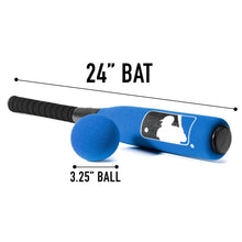 Foam baseball bat set for kids with blue bat and foam ball