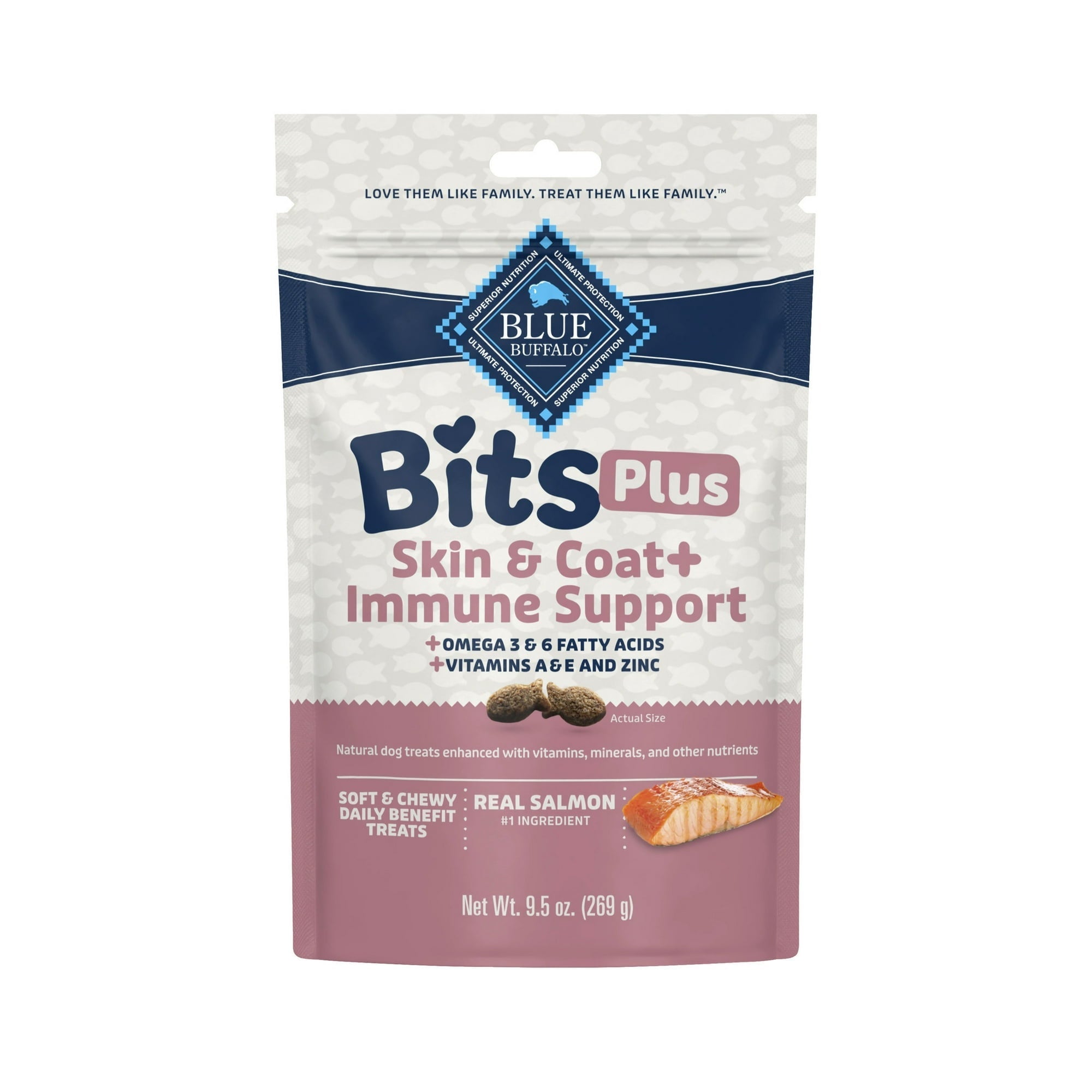 Blue Buffalo BLUE Bits Plus Mobility and Immune Support Daily Benefit Dog Treats, Soft & Chewy Morsels, 9.5-oz. Bag