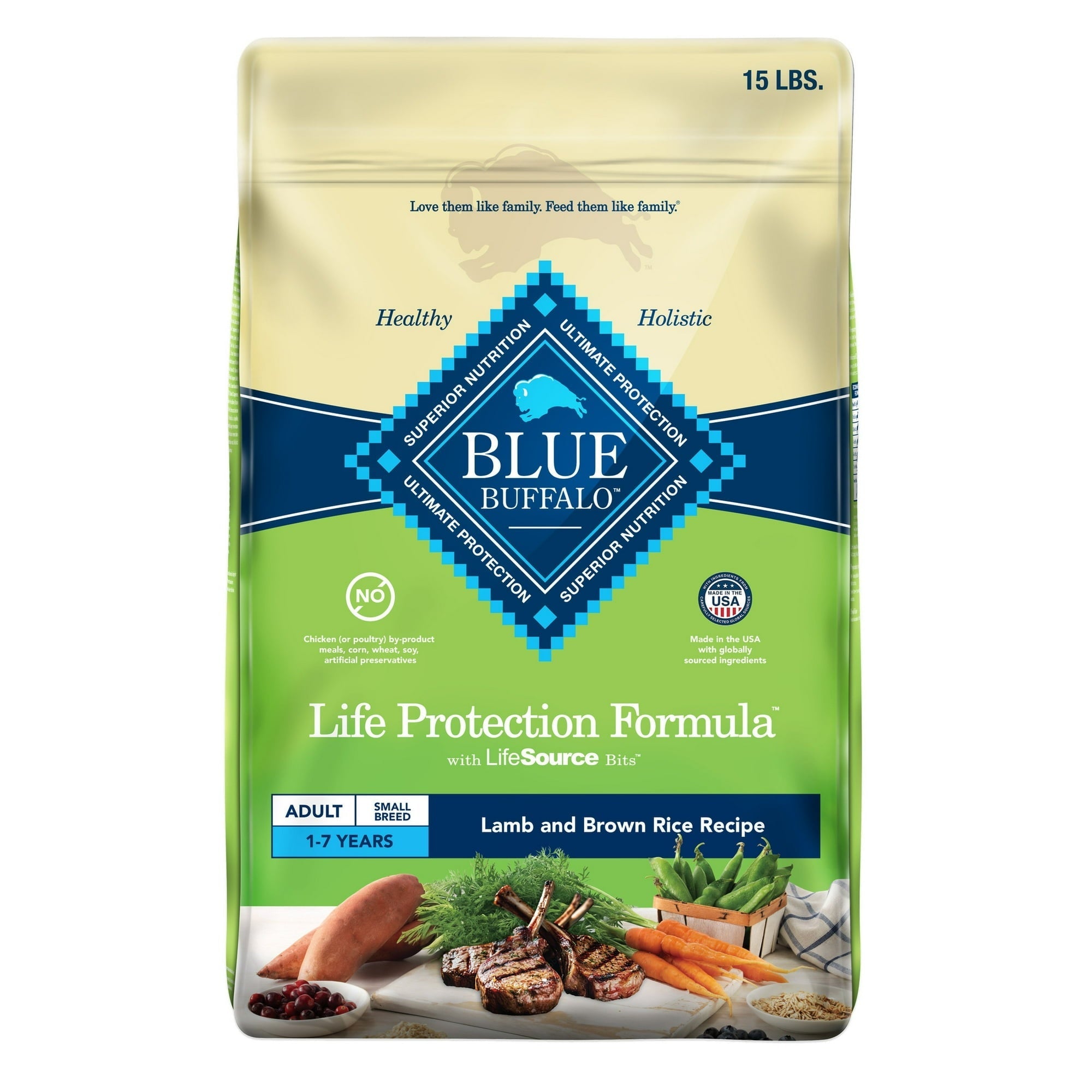 Blue Buffalo Life Protection Formula Small Breed Dry Dog Food, Lamb & Brown Rice