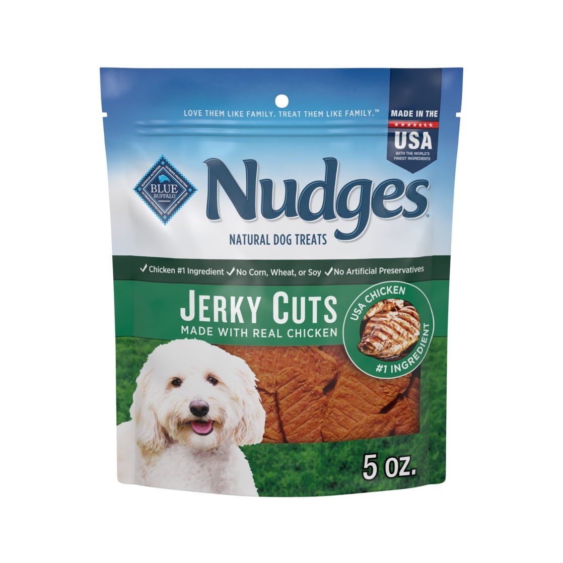 Blue Buffalo Nudges Jerky Cuts Dog Treats, Chicken