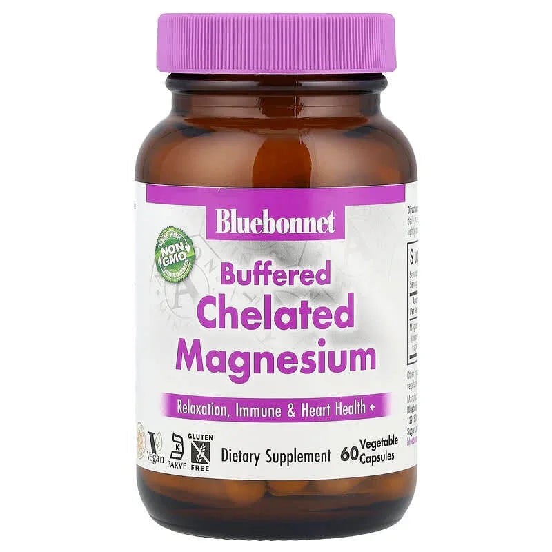 Bluebonnet Nutrition, Buffered Chelated Magnesium, Vegetable Capsules (200 mg per Capsule)