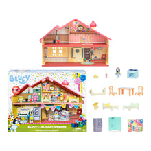 Toy playset house with included accessories and extra pieces shown around it