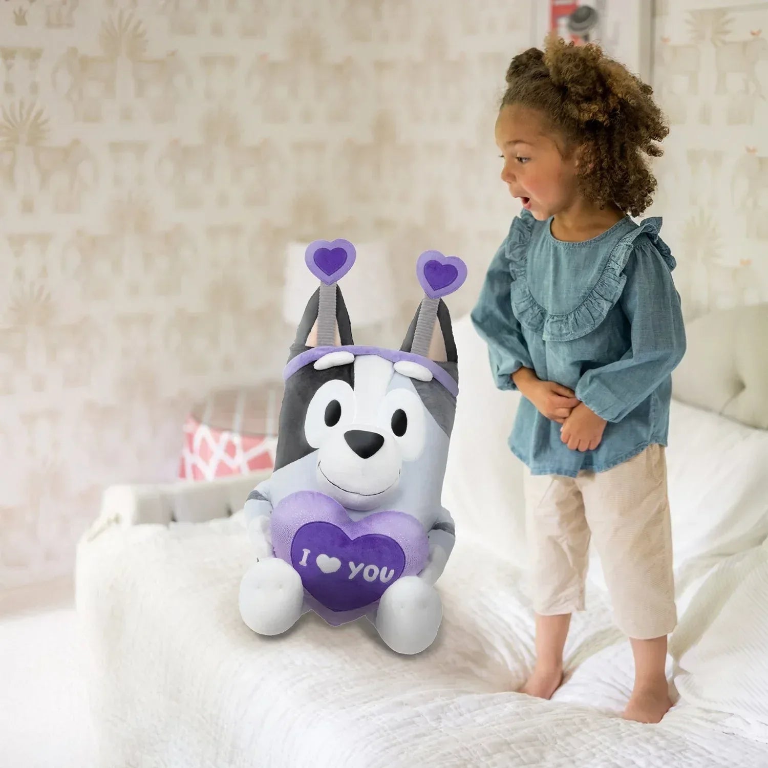 Bluey 28" Valentine Jumbo Plush