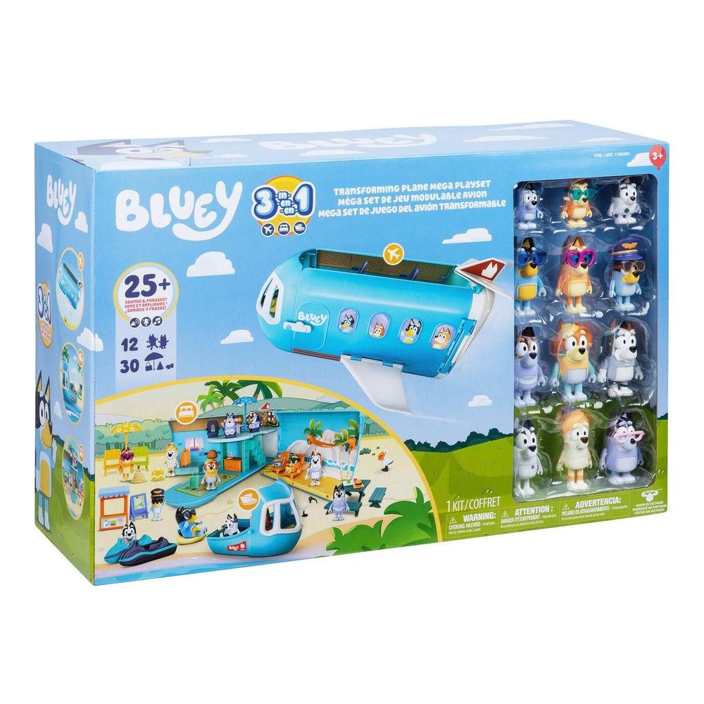 Bluey 3 in 1 Transforming Plane Mega Playset - USA MEGA SHOP