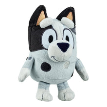 Light blue plush character with black ears, white muzzle, and round nose