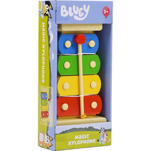 Wooden magic xylophone set in retail box, colorful keys and child mallet