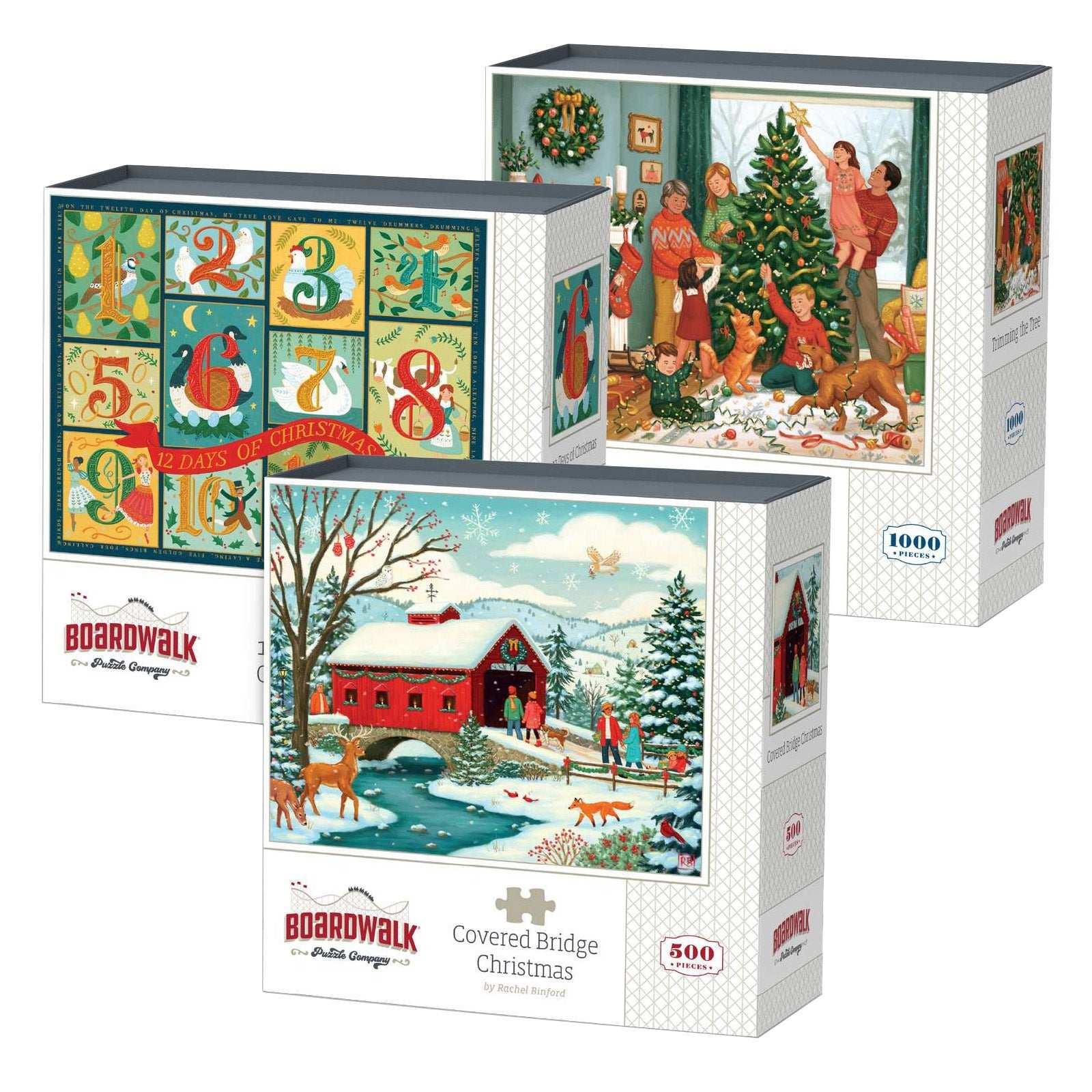 Boardwalk Assorted Jigsaw Puzzles, 3-pack - USA MEGA SHOP