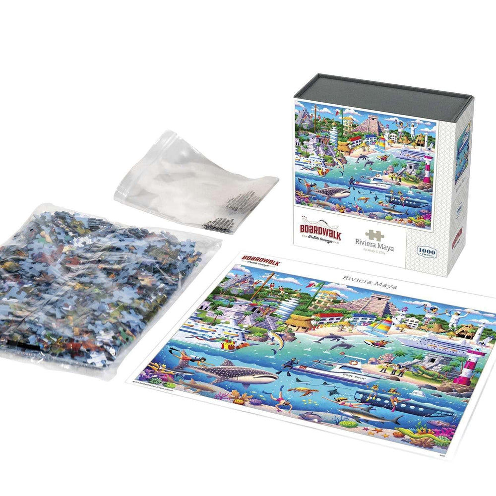 Boardwalk Assorted Jigsaw Puzzles, 3-pack - USA MEGA SHOP