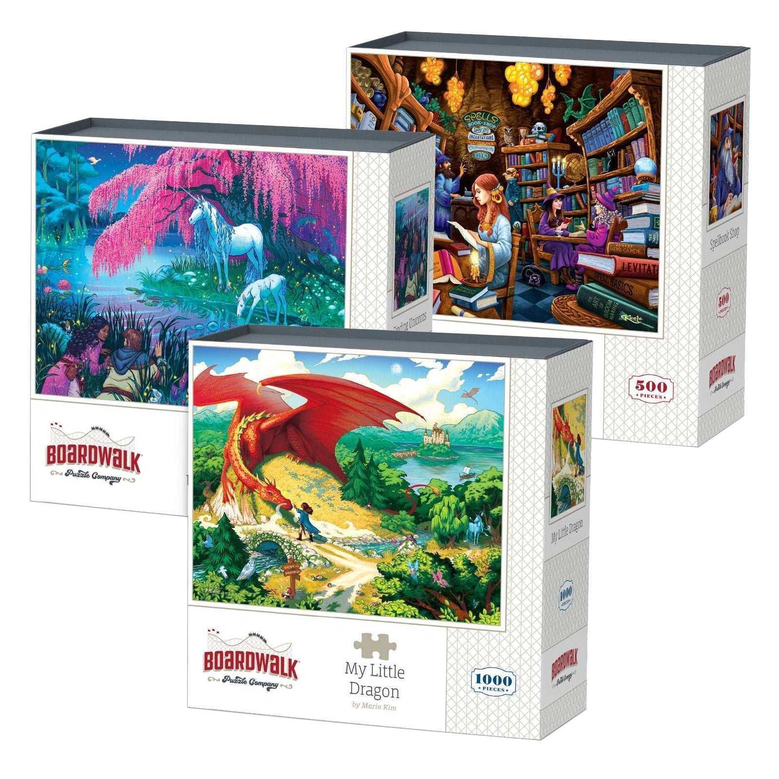 Boardwalk Assorted Jigsaw Puzzles, 3-pack