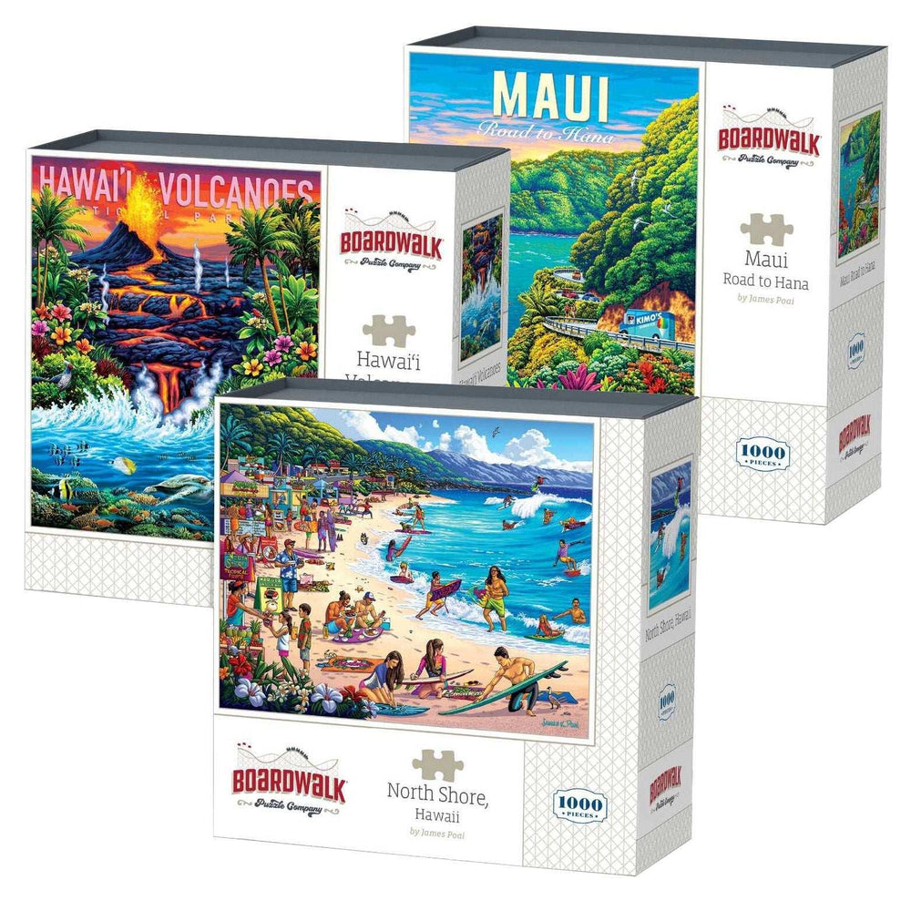 Boardwalk Assorted Jigsaw Puzzles, 3-pack - USA MEGA SHOP