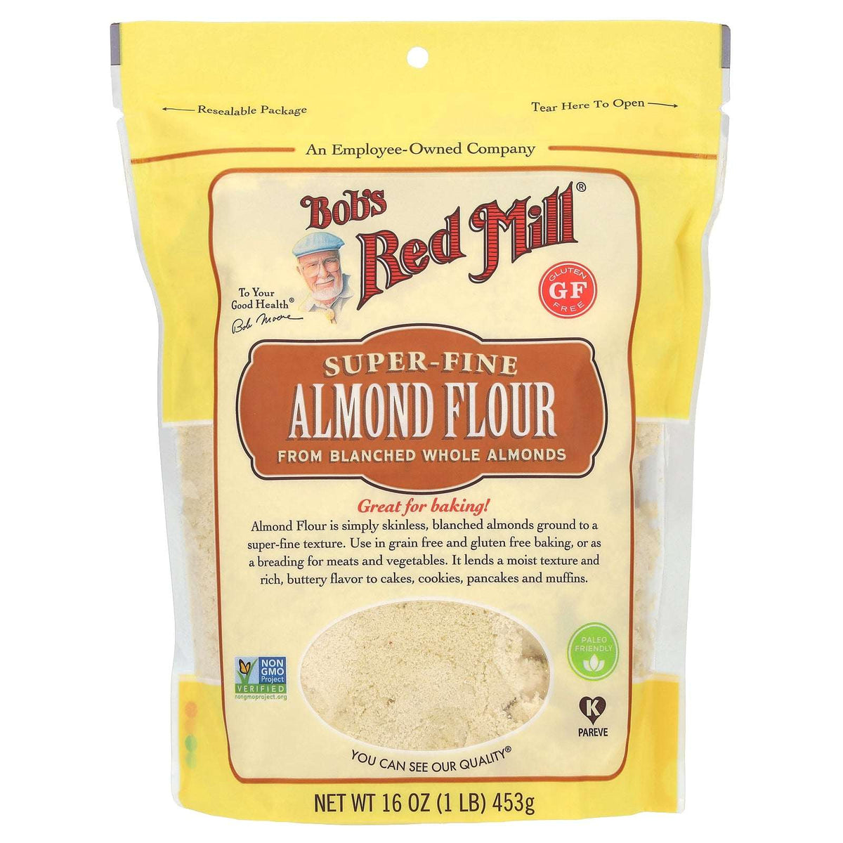 Bob's Red Mill Super Fine Almond Flour, 16 oz Resealable Bag
