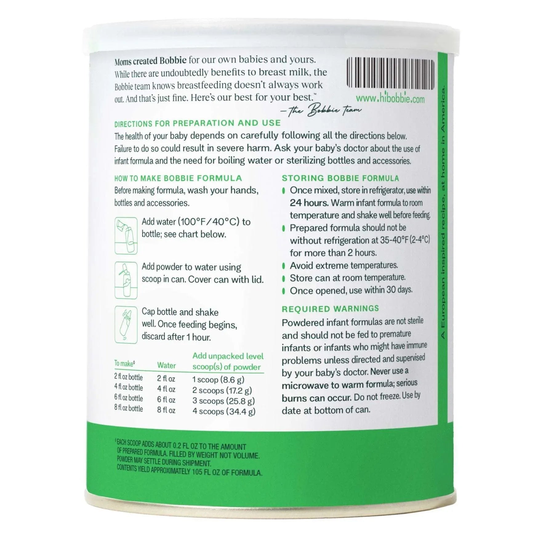 Bobbie Organic Original Infant Formula, 14.1 oz, 2-pack - USA MEGA SHOP
