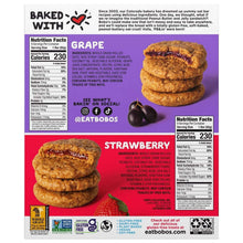 Bobo's PB&J oat snack variety pack box back with nutrition facts panels