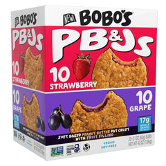 Bobo's PB&Js Oat Sandwich Bar, Variety Pack, 2.1 oz, 20-count - USA MEGA SHOP