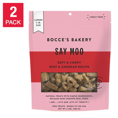 Bocce‚Äôs Say Moo Soft & Chewy Dog Treat 2 lbs, 2-pack