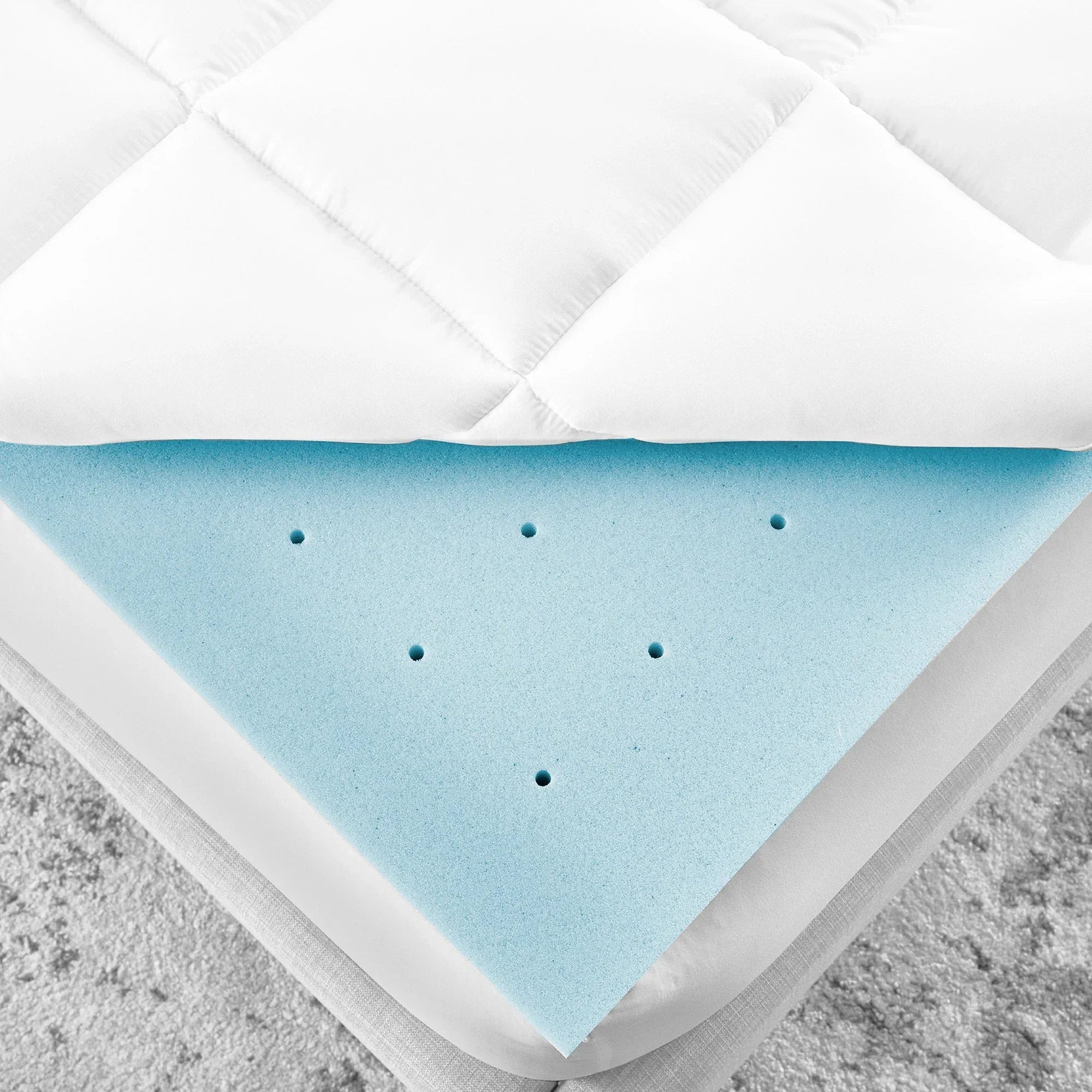 Bodipedic 4" Hybrid Memory Foam and Fiber Mattress Topper - USA MEGA SHOP