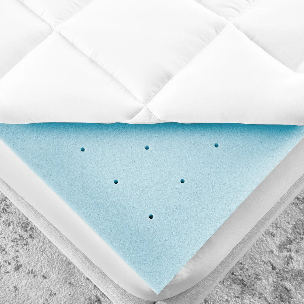 Bodipedic 4" Hybrid Memory Foam and Fiber Mattress Topper - USA MEGA SHOP