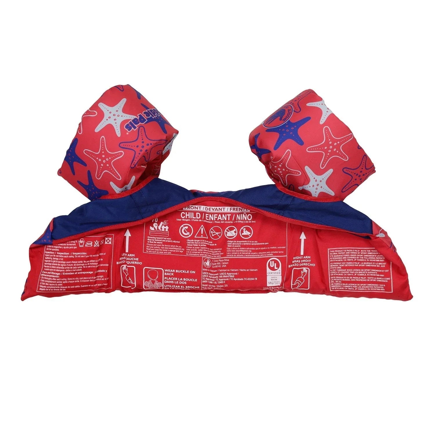 Body Glove Kids Paddle Pals Type V Life Vest, 33-55 lbs