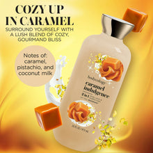 Bodycology caramel indulgence 2-in-1 body wash & bubble bath bottle with caramel cubes