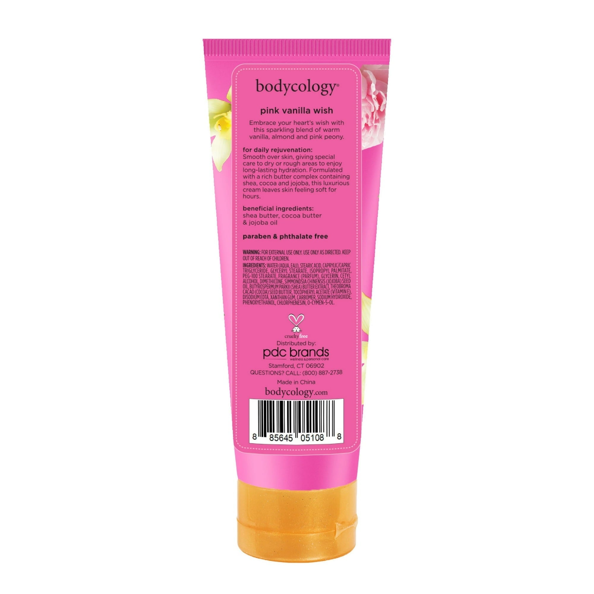 (5 pack) Bodycology Pink Vanilla Wish Shea Butter Body Cream 8 oz