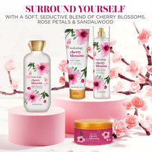 Bodycology cherry blossom body care set with cream tube, bottle, mist and jar