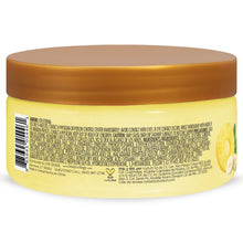 Bodycology Tropical Tease exfoliating sugar scrub tub back label with barcode and ingredient text.