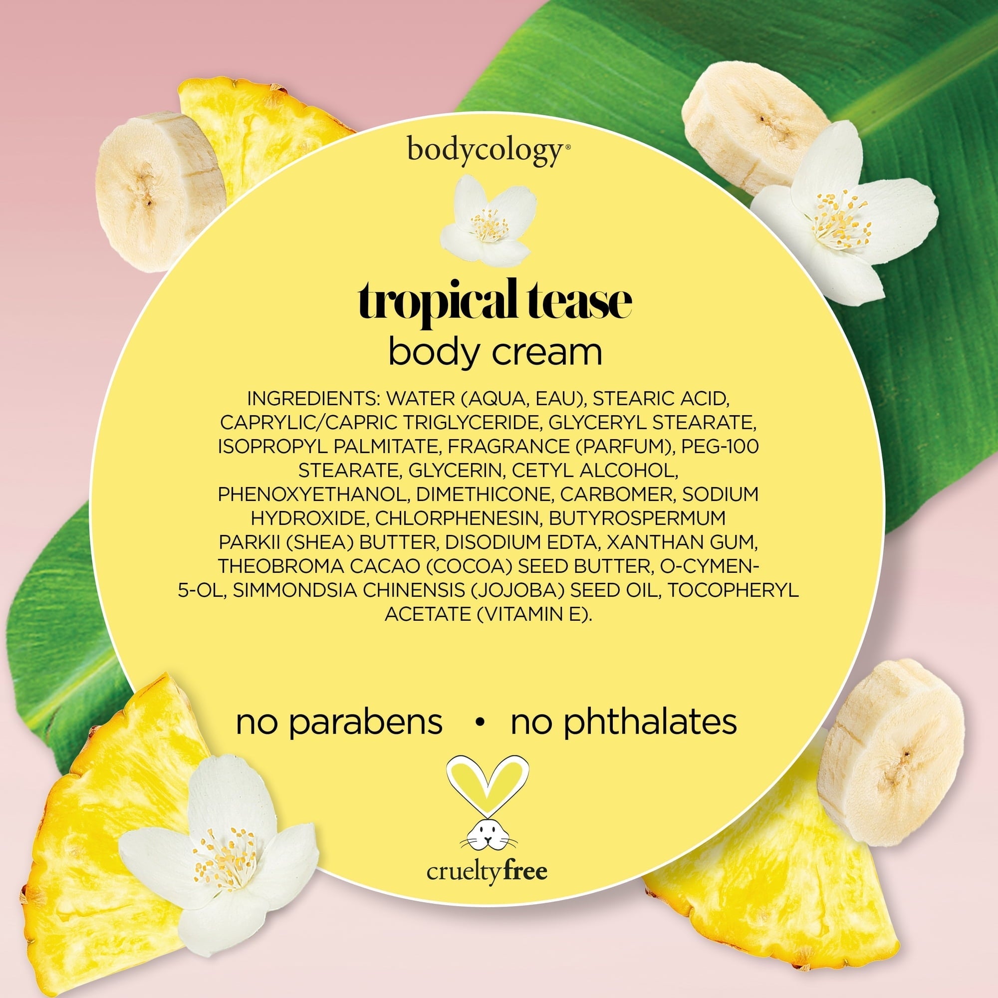 Bodycology Tropical Tease Shea Butter Body Cream, 8 oz