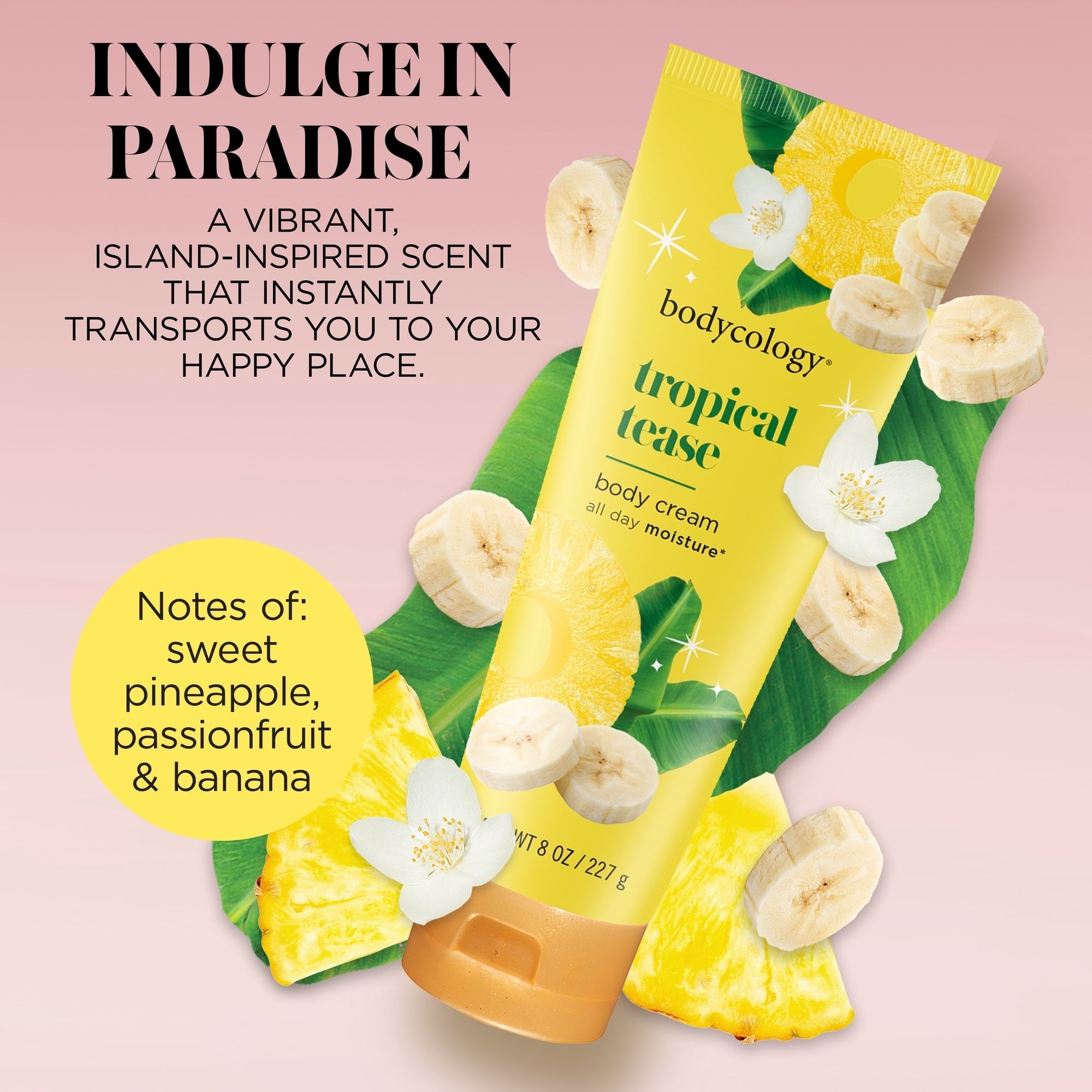 Bodycology Tropical Tease Shea Butter Body Cream, 8 oz