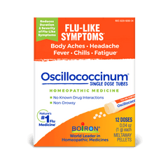 Boiron Oscillococcinum Homeopathic Medicine for Flu-Like Symptoms, 12 Count
