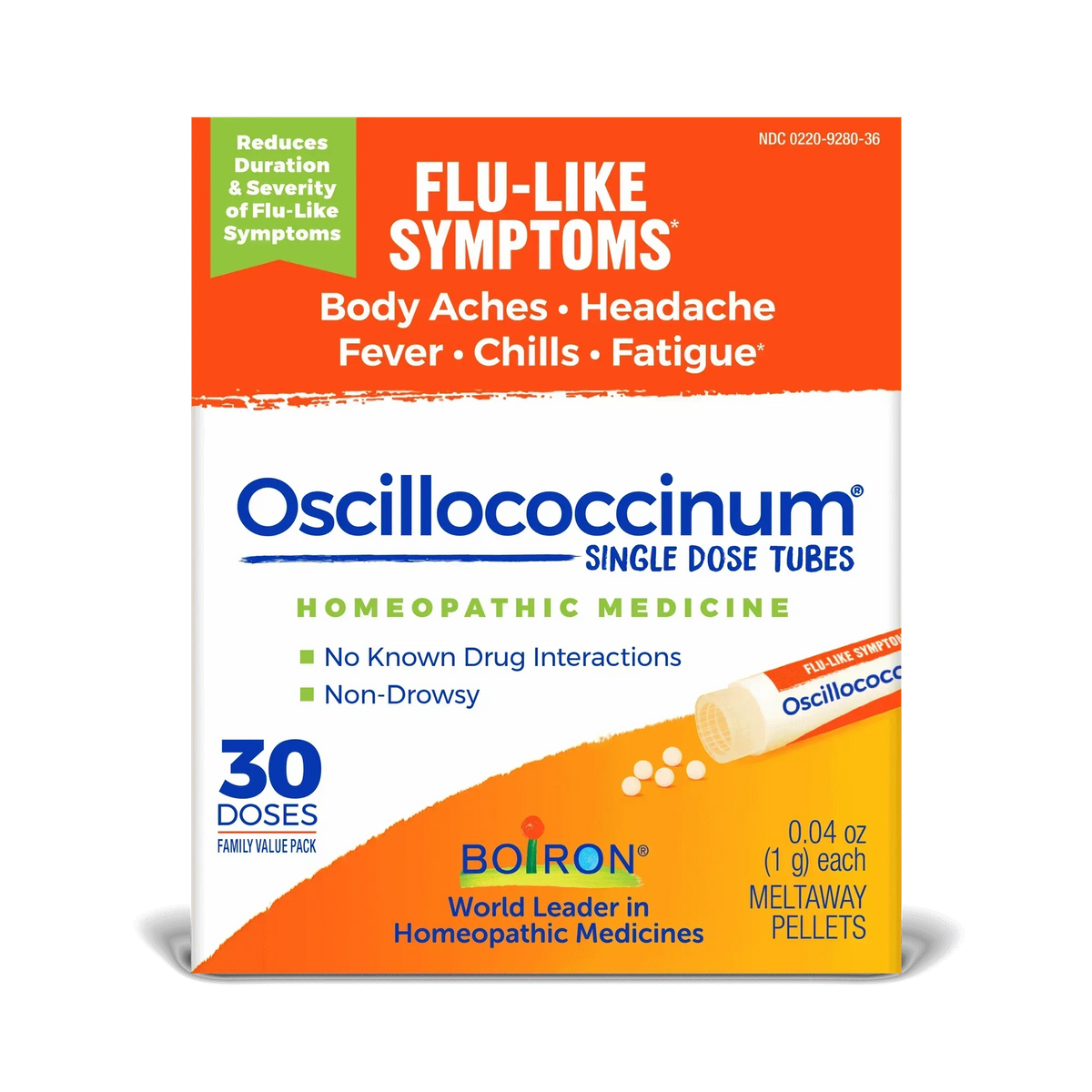 Boiron Oscillococcinum Homeopathic Medicine, Single-Dose Pellets, 30 Count