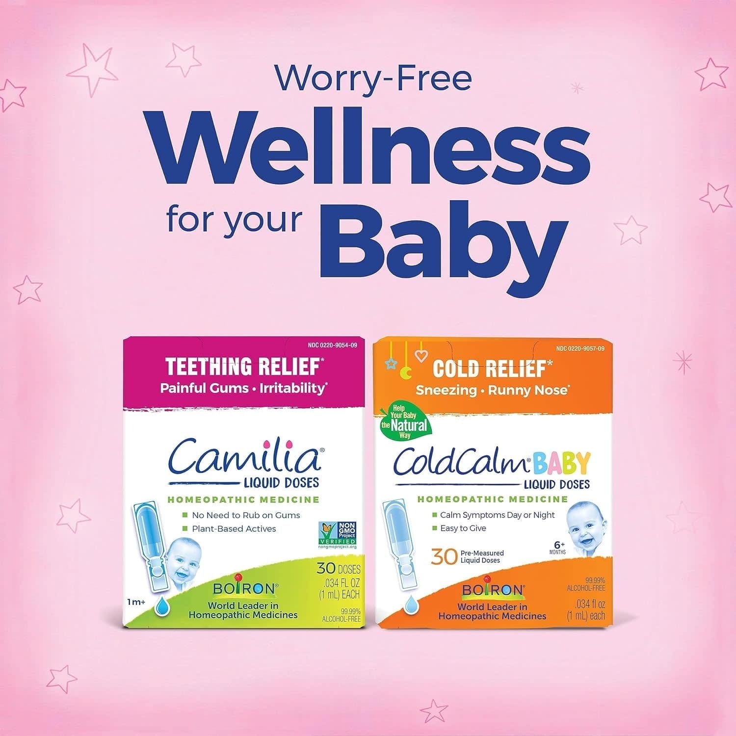Boiron Camilia Teething Relief for Babies - 30 Liquid Doses, Painful Gums and Irritability