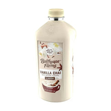 Bolthouse Farms Vanilla Chai soy beverage bottle, close-up front label and cap.
