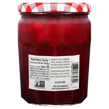 Bonne Maman preserves jar back label with nutrition facts and ingredients