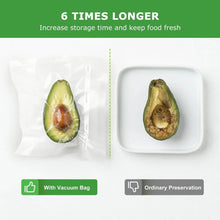 Vacuum seal bags holding food to help keep freshness longer than ordinary storage