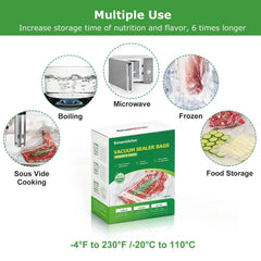 Bonsenkitchen Vacuum Seal Bag Variety Pack, 7 Rolls and 50 Precut Bags - USA MEGA SHOP