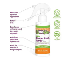 Diaper rash spray bottle with pump; safety lock and easy no-rub use