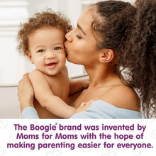 Saline nose wipes used during a caring moment between adult and baby