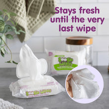 Boogie Wipes saline nose wipes pouch with tissue and one wipe pulled out