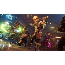 Xbox Series X game artwork: squad of sci-fi fighters with energy guns and bright effects