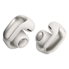 Open-ear true wireless earbuds, silver earpieces, Bose