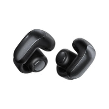 Bose open-ear earbuds set, two black earbuds with rounded earhook design