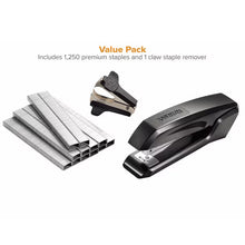 Bostitch Ascend stapler with staple remover and premium staples, value pack contents