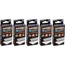 Bostitch staple box set, 5-count packaging with chisel-point staples