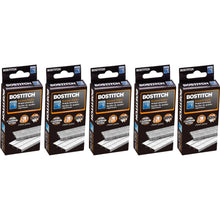 Bostitch 1/4 in chisel point staple pack, 5,000-count staples in a 5-pack.