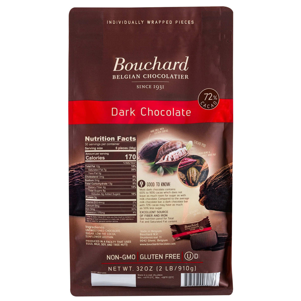 Bouchard Belgian Napolitains Premium Dark Chocolate 32 oz, 2-pack