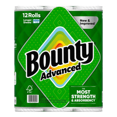 Bounty Advanced Paper Towels, 2-Ply, 103 Sheets, 12-count
